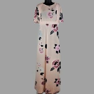 ASOS Maxi pink floral dress size 4